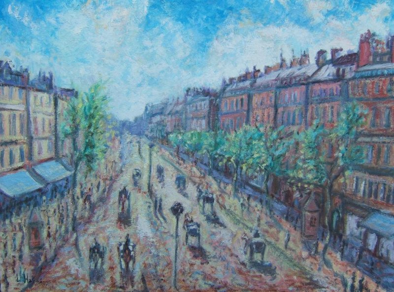 Matin&eacute;e sur le boulevard Montmartre 12P ( 61 x 46 )